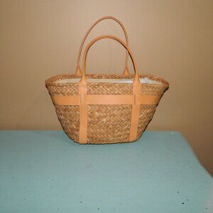 Mark & Graham Baja Palm Leaf Small Tote NO MONOGRAM